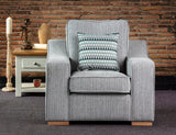 Belton Armchair shown in Silver/Jade