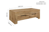 CMPCTOAK 4 Drawer Coffee Table Oak