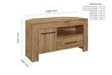 CMPCTVOAK Corner TV Unit Oak