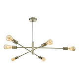 ALA0675 6 Light Pendant Antique Brass