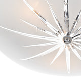 3 Light Flush White/ Polished Chrome