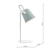Table Lamp Soft Matt Grey And White