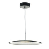 ENO0122 Pendant Matt Black & Stainless Steel Led