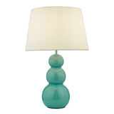 Table Lamp Blue Ceramic With Shade
