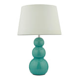 Table Lamp Blue Ceramic With Shade