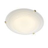 DAM482 50Cm Flush Brass & Glass