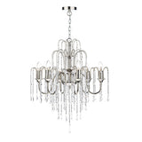 DAN0638 6 Light Pendant Polished Nickel Crystal Dual Mount