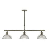 DAR0375 3 Light Bar Pendant Antique Brass & Glass