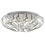 DAV4850 8 Light Flush Polished Chrome Crystal