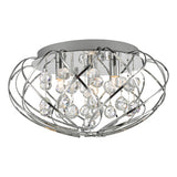 DAV5250 3 Light Flush Crystal & Polished Chrome