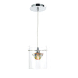 DEC0108 1 Light Pendant Polished Chrome/Clear