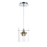 1 Light Pendant Polished Chrome/Clear