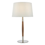 DET4246 Table Lamp Satin Nickel Walnut Detail Base Only