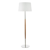 Floor Lamp Satin Nickel Walnut Detail Base Only