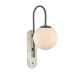 DEU0739 Bathroom Wall Light Marble Opal Glass Ip44