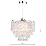 Non Elec Pendant Polished Chrome Clear Droppers