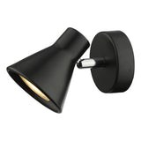 DIZ0722 Single Wall Spotlight Matt Black Polished Chrome