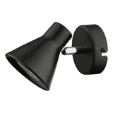 Single Wall Spotlight Matt Black Polished Chrome