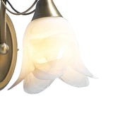 Wall Light Antique Brass Alabaster Glass
