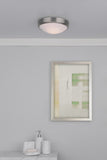 DOV5246 Bathroom Flush Satin Chrome White Acrylic Ip44