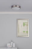 Bathroom Flush Satin Chrome White Acrylic Ip44