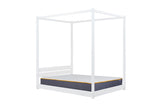 Four Poster Double Bed White