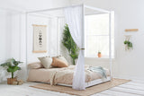 DRWB5WHT Four Poster King Bed White