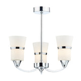 DUB0350-LED 3 Light Semi Flush Polished Chrome Led