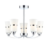 DUB0550-LED 5 Light Semi Flush Polished Chrome Led