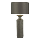 Table Lamp Black Volcanic Glaze With Shade