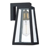 DUV1522 Outdoor Wall Light Black Glass Ip43