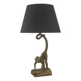 Monkey Table Lamp Bronze With Shade