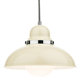 1 Light Pendant Cream And Polished Chrome
