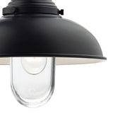Outdoor Wall Light Matt Black Glass Ip44
