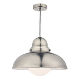 DYN8661 1 Light Large Pendant Antique Chrome