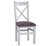 Cross Back Chair Fabric Seat