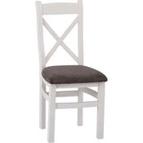 Cross Back Chair Fabric Seat