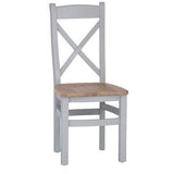 Cross Back Chair Wooden Seat