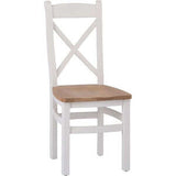 Cross Back Chair Wooden Seat