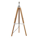 EAS4943 Tripod Floor Lamp Light Wood Polished Chrome Base Only