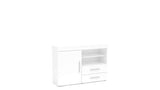 1 Door 2 Drawer Sideboard White