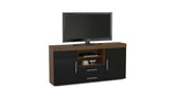 2 Door 2 Drawer Sideboard Walnut & Black