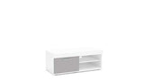 Small TV Unit White & Grey