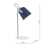 Task Lamp Blue & White