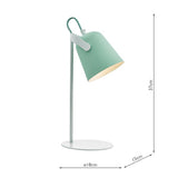 Table Lamp Pale Green And White
