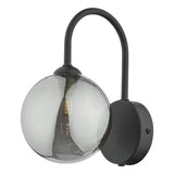 EIS0722 Wall Light Matt Black Smoked Glass