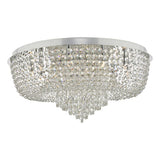 EIT4808 12 Light Beaded Flush Clear And Polished Chrome