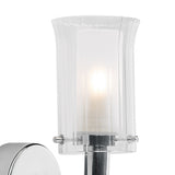 Bathroom Wall Light Polished Chrome Glass Ip44