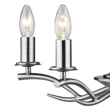 5 Light Pendant Satin Chrome