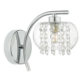 ELM0750 Wall Light Polished Chrome & Glass